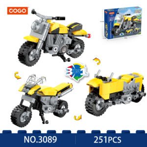 COGO 3-in-1 Tech Storm Motorcycle Building Blocks Set