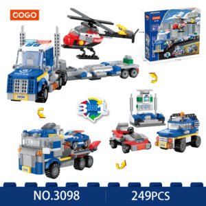COGO 3-in-1 Police Car Building Blocks Set