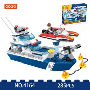 COGO Police Patrol Ship Building Blocks Set (285 PCS)