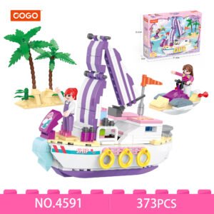 COGO Holiday Surfing Ship Building Blocks Set