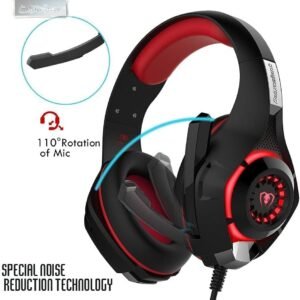 سماعة ألعاب ستيريو مع ميكروفون وإضاءة RGB