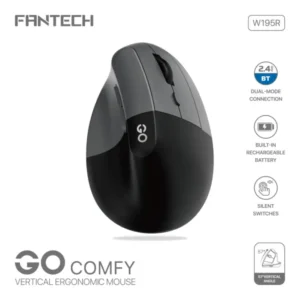ماوس Fantech W195R GO COMFY العمودي المريح لاسلكي وبلوتوث