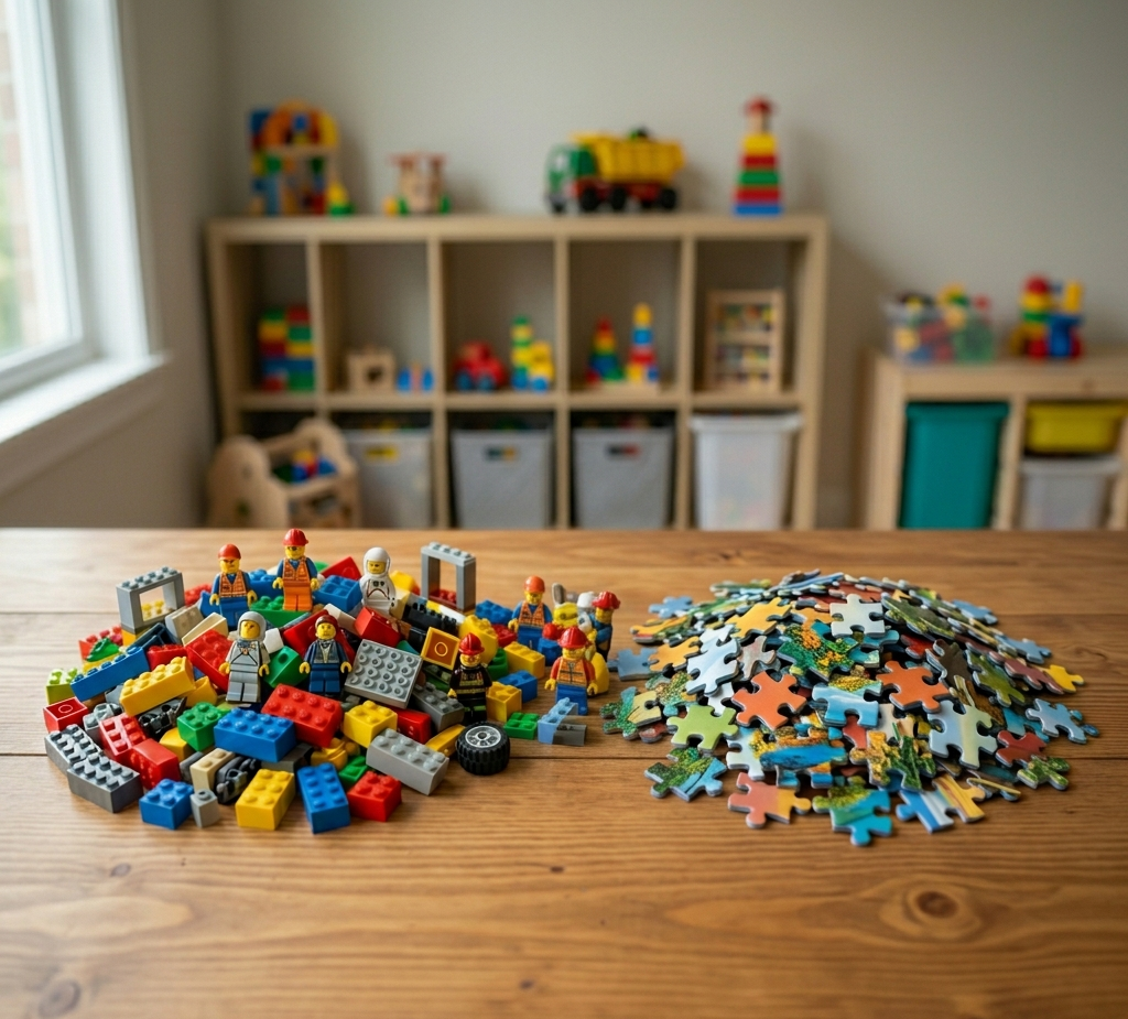 lego and puzzle