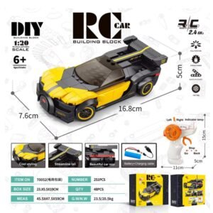 Bugatti RC Building Blocks Car – 251 PCS Smart Construction Set