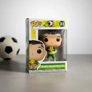 Football pop figure of Argentine goalkeeper Emiliano "Dibu" Martínez