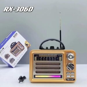 GOLON RX-306D Vintage Wooden Radio with Bluetooth, USB, TF & AUX