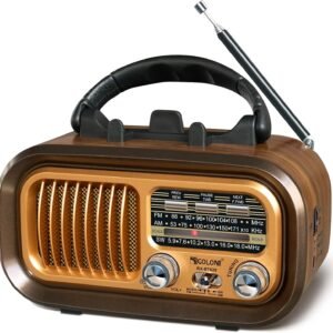 Fantocemea Vintage Portable Radio with Bluetooth – AM/FM/SW