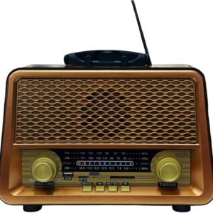GOLON RX-BT1008 Vintage Wooden Radio with Bluetooth, USB & TF