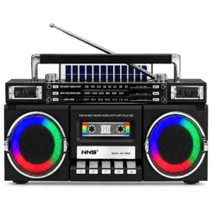 NNS NS-7088S Vintage Retro Radio with Bluetooth & Solar Charging