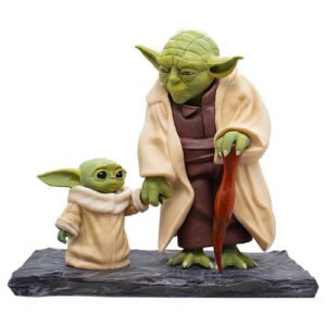 Master Yoda and Baby Yoda figure 18cm
