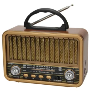 NNS NS-8899BT Vintage Brown Radio with Bluetooth, USB & TF