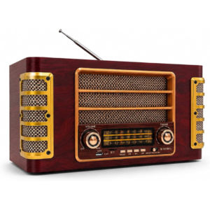 Ultratekno R-1973BTL Vintage Wooden Radio with Bluetooth, USB & TF