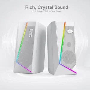 Redragon GS520 ANVIL RGB Desktop Speakers – White