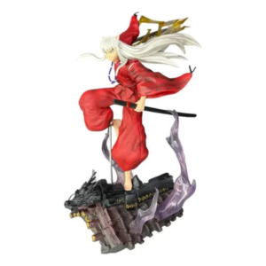 Inuyasha Red Outfit Figure with Dragon Base – Inuyasha Anime – 37 cm