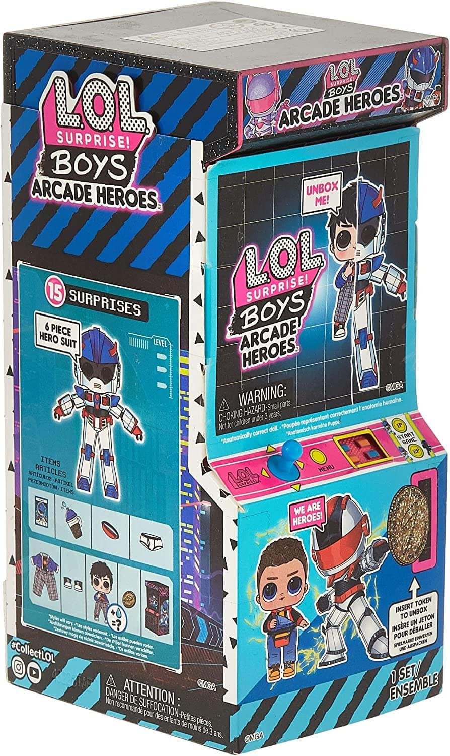 L.O.L. Surprise! LOL Surprise Boys Arcade Heroes Action Figure Doll with 15 Surprises - Image 2