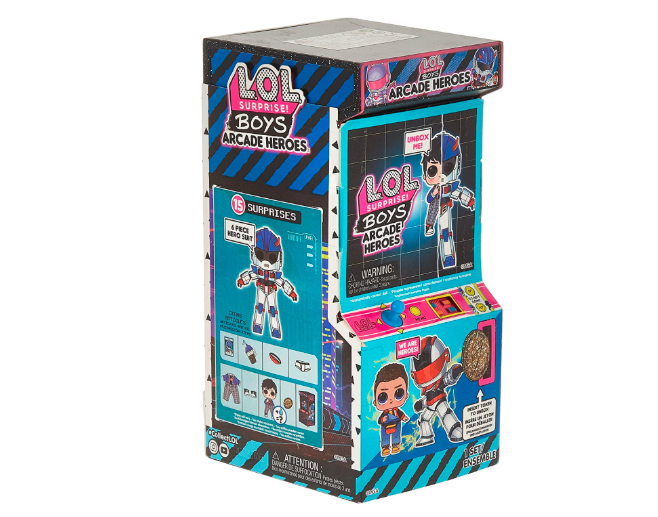 L.O.L. Surprise! LOL Surprise Boys Arcade Heroes Action Figure Doll with 15 Surprises